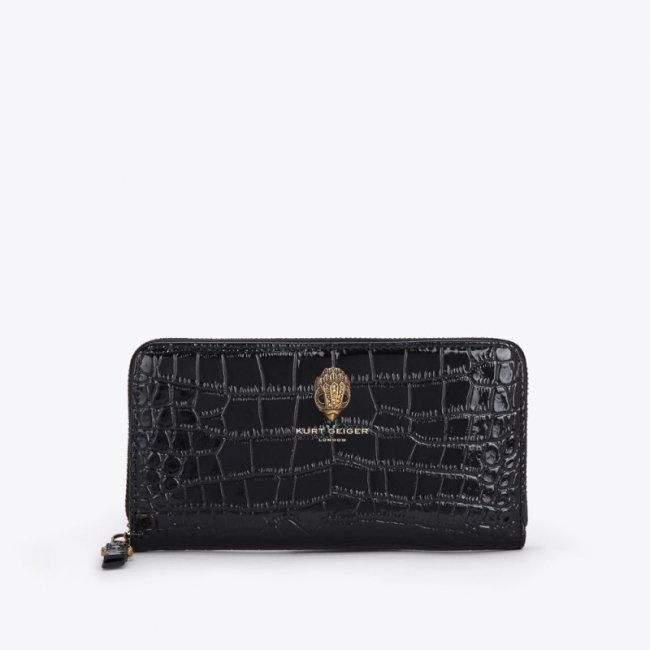 Kurt Geiger Zip Around Wallet - Black Combination | Canada Outlet