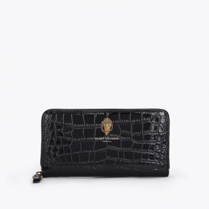 Kurt Geiger Zip Around Wallet - Black Combination | Canada Outlet