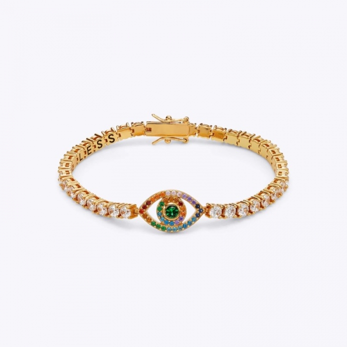 Kurt Geiger Eye Tennis Bracelet - Gold Combination | Canada Outlet