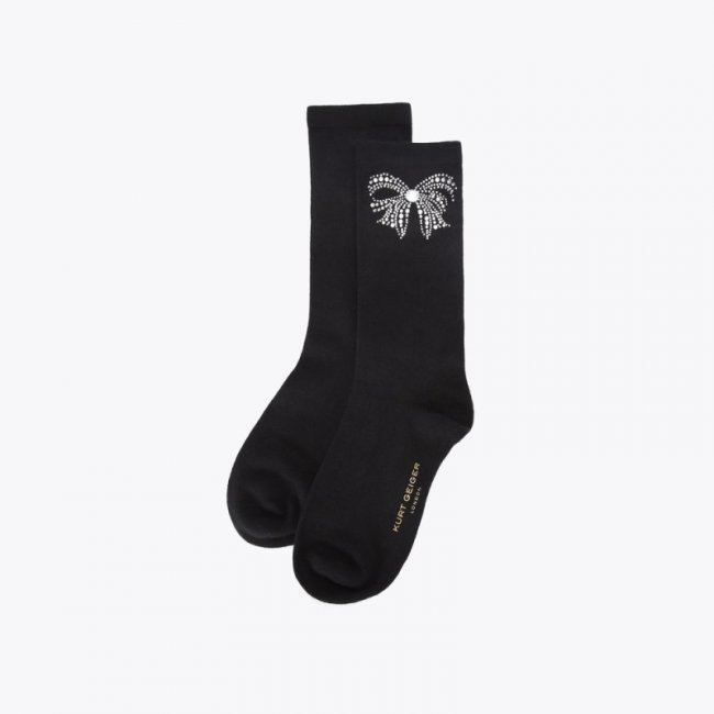 Kurt Geiger Belgravia Bow Sock - Black | Canada Outlet