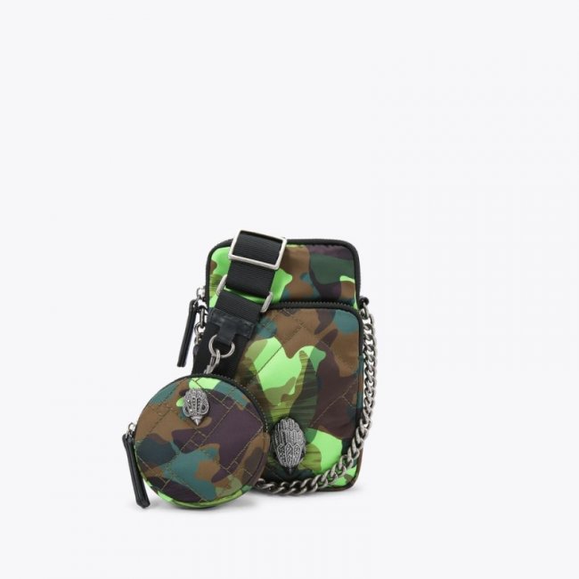 Kurt Geiger Recycled Multi Pockets Cross Body - Green Combination | Canada Outlet