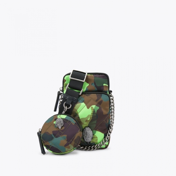 Kurt Geiger Recycled Multi Pockets Cross Body - Green Combination | Canada Outlet
