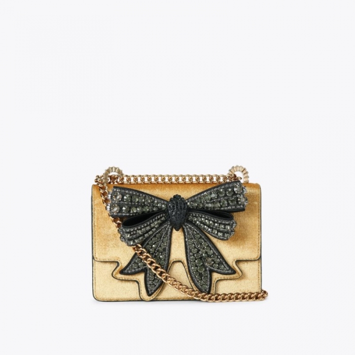 Kurt Geiger Small Bow Shoreditch - Gold | Canada Outlet