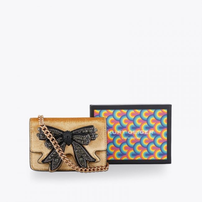 Kurt Geiger Micro Bow Shoreditch - Gold | Canada Outlet