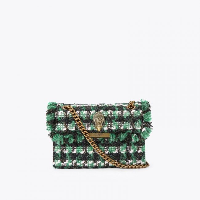 Kurt Geiger Mini Tweed Kensington - Black Green | Canada Outlet
