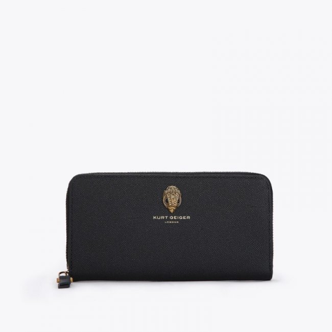 Kurt Geiger Zip Around Wallet - Black Combination | Canada Outlet