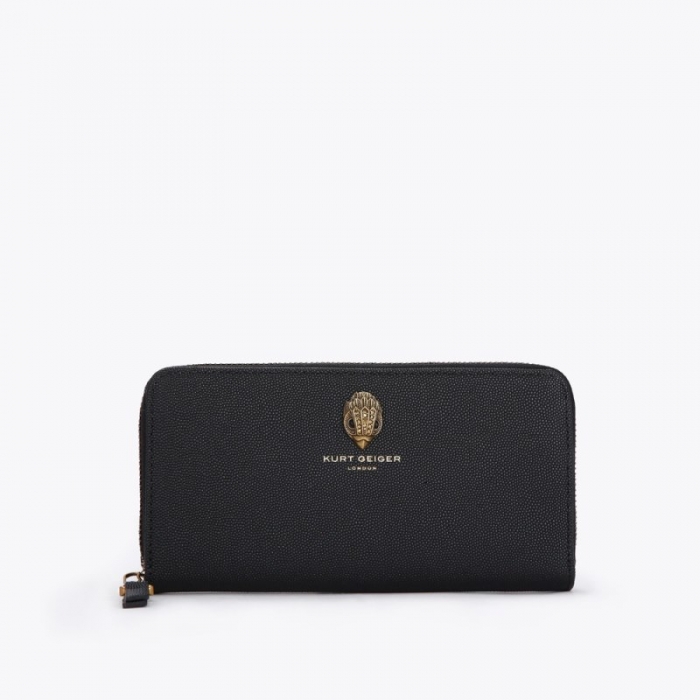 Kurt Geiger Zip Around Wallet - Black Combination | Canada Outlet