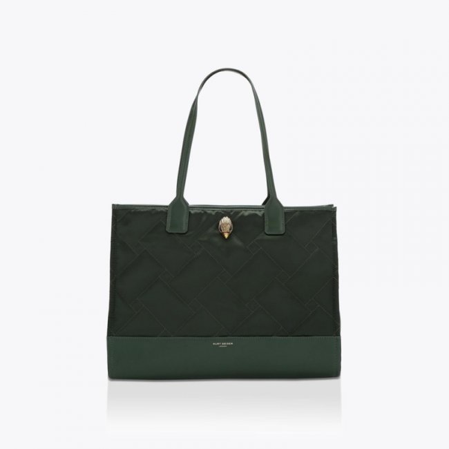 Kurt Geiger Recycled Square Shopper - Dark Green | Canada Outlet