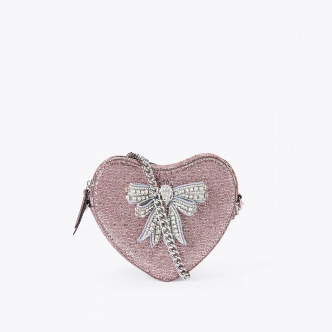 Kurt Geiger Kensington Heart Bow - Pale Pink | Canada Outlet
