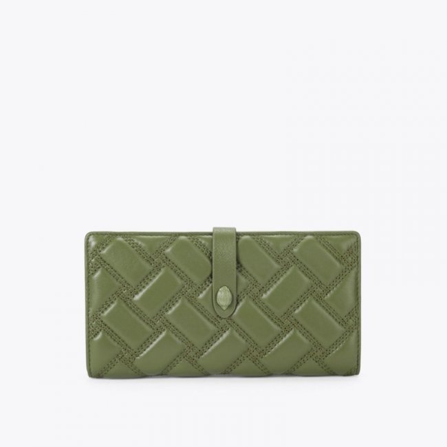 Kurt Geiger Leather Drench Wallet - Khaki | Canada Outlet