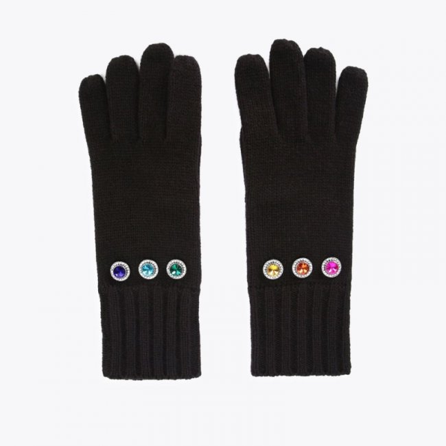 Kurt Geiger Octavia Knit Gloves - Black | Canada Outlet