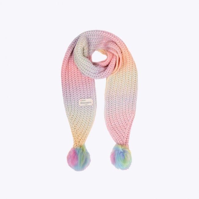 Kurt Geiger Be Kind Pom Pom Scarf - Pink Combination | Canada Outlet
