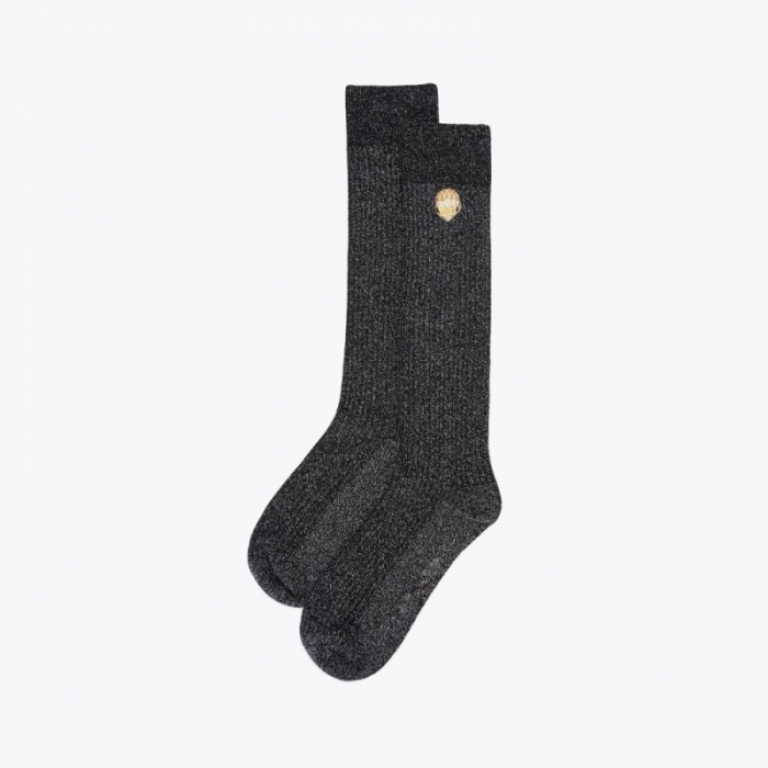 Kurt Geiger Lurex Knee Sock - Black | Canada Outlet