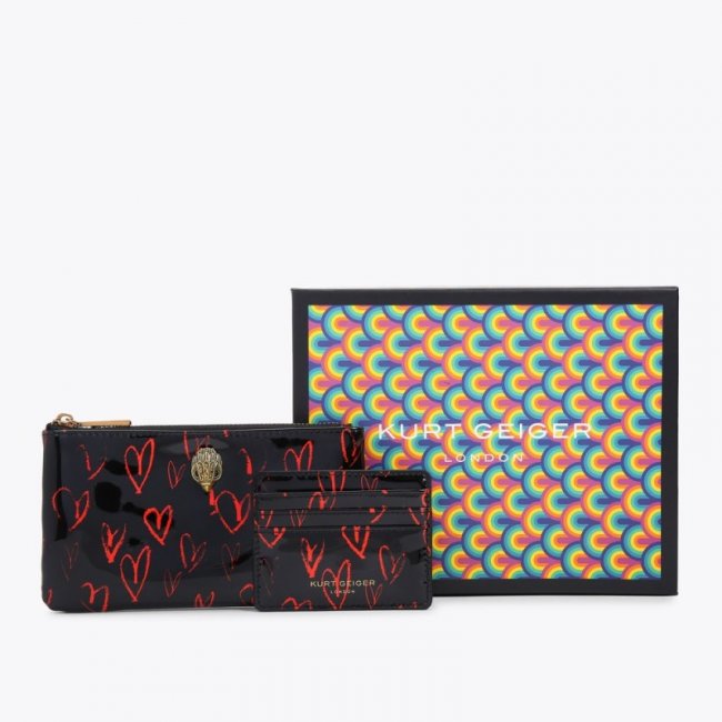 Kurt Geiger Eagle Pouch Gift Set - Black Red | Canada Outlet