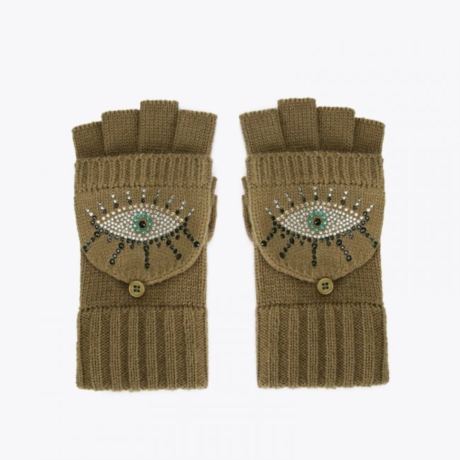 Kurt Geiger Evil Eye Mitten - Khaki | Canada Outlet