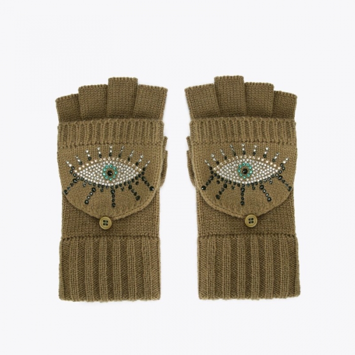 Kurt Geiger Evil Eye Mitten - Khaki | Canada Outlet