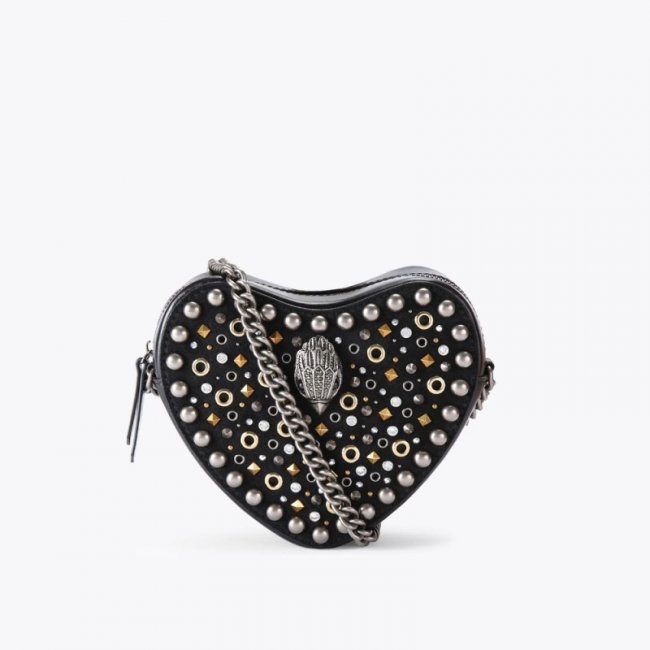 Kurt Geiger Kensington Heart Bag - Black Other | Canada Outlet