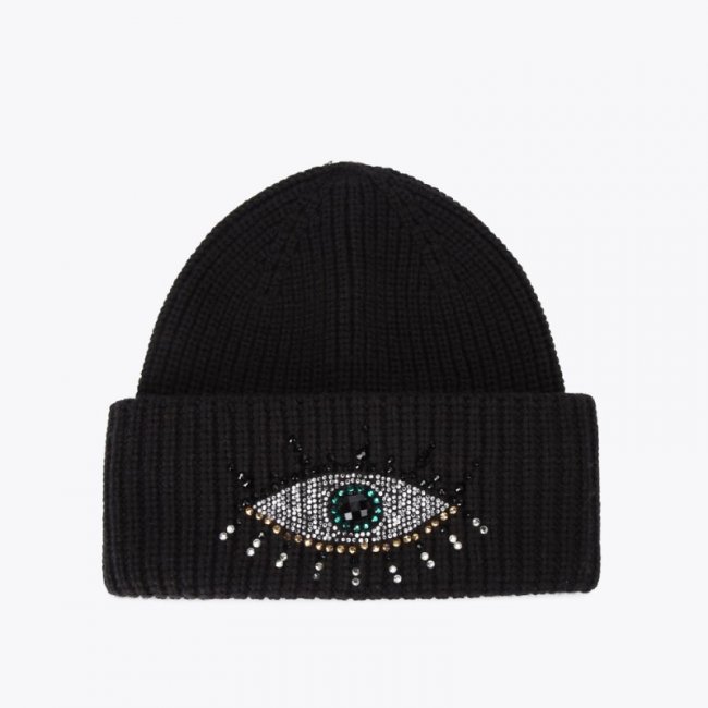 Kurt Geiger Evil Eye Beanie - Black | Canada Outlet