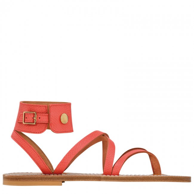 Longchamp Women's x K.Jacques Sandals Strawberry - Leather | Strawberry