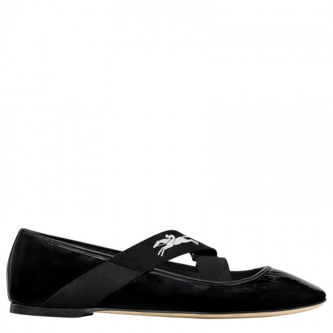 Longchamp Women's Energy Ballerinas Black - Leather | Black