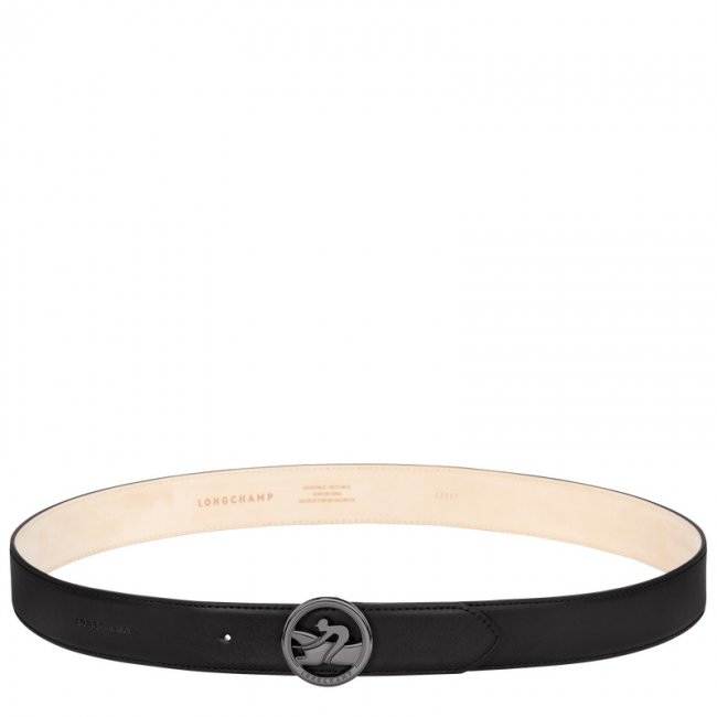 Longchamp Men's Box-Trot belt Black - Leather | Black