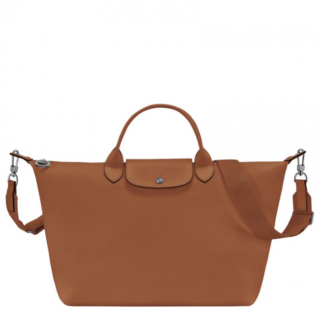 Longchamp Men's Le Pliage Xtra L Handbag Cognac - Leather | Cognac