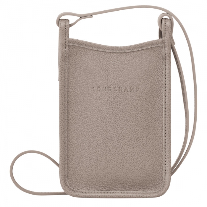 Longchamp Women's Le Foulonné Phone case Turtledove - Leather | Turtledove