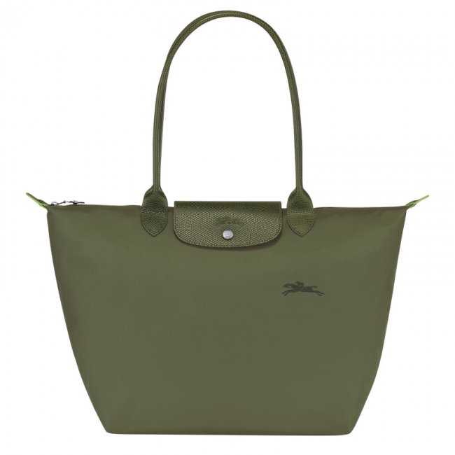 Longchamp Women's Le Pliage Green L Tote bag Forest - Recycled canvas | Forest