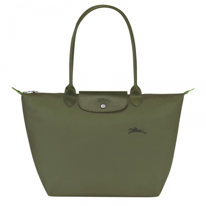 Longchamp Women's Le Pliage Green L Tote bag Forest - Recycled canvas | Forest
