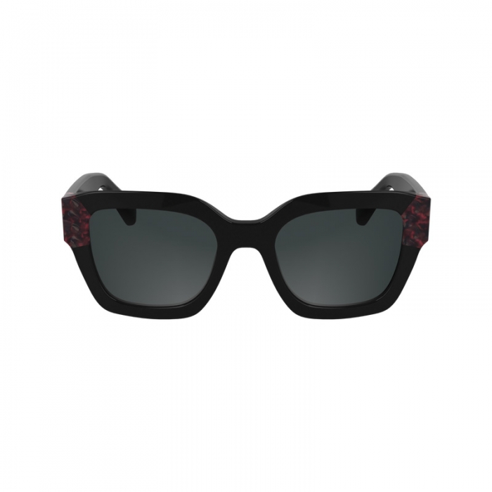 Longchamp Women's Sunglasses Black/Havana Red - Acetate | Black/Havana Red