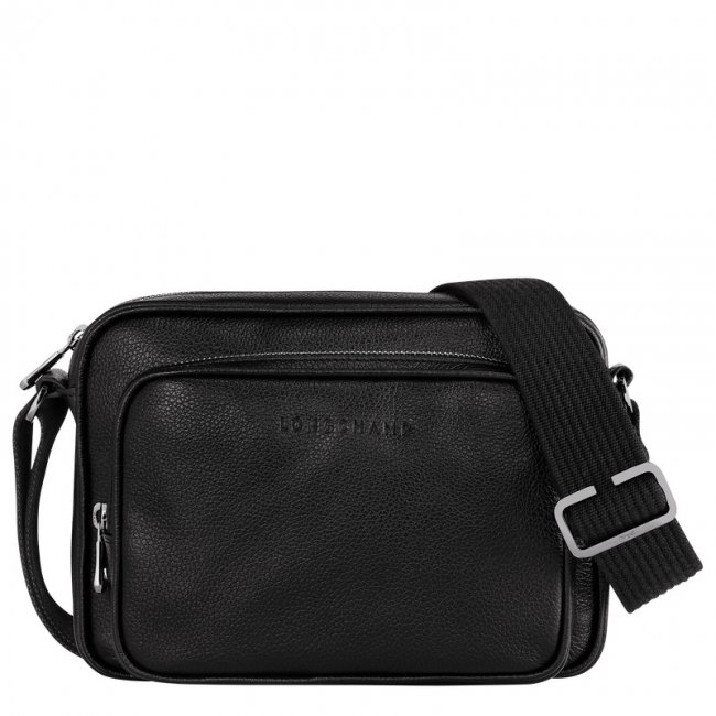 Longchamp Men's Le Foulonné S Camera bag Black - Leather | Black