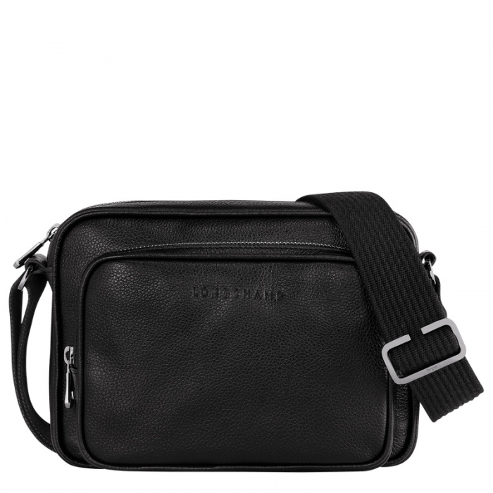 Longchamp Men's Le Foulonné S Camera bag Black - Leather | Black