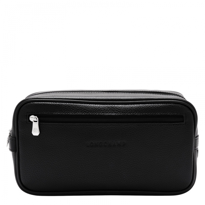 Longchamp Women's Le Foulonné Toiletry case Black - Leather | Black