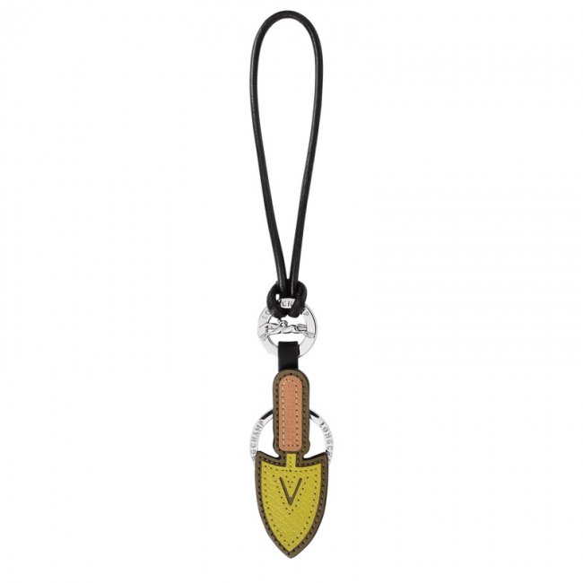 Longchamp Men's Longcharm Keyring Kiwi Green - Leather | Kiwi Green
