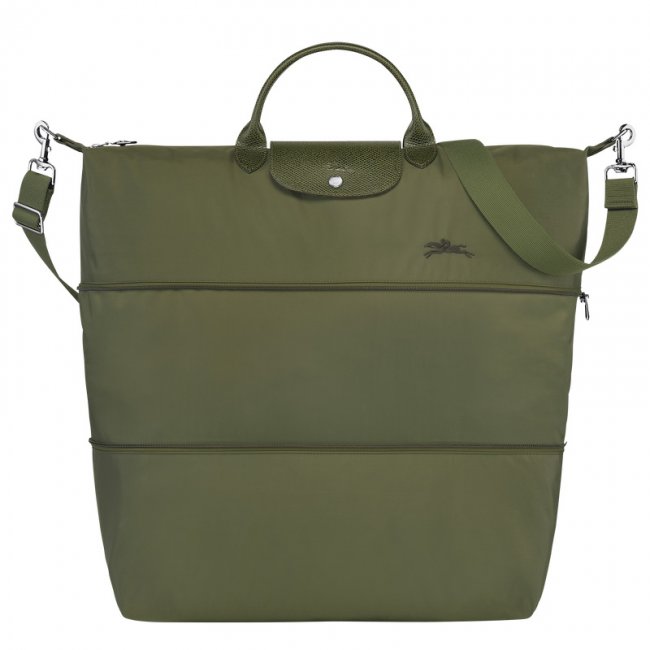 Longchamp Women's Le Pliage Green Travel bag expandable Forest - Recycled canvas | Forest