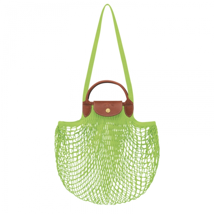 Longchamp Women's Le Pliage Filet L Mesh bag Green Light - Canvas | Green Light