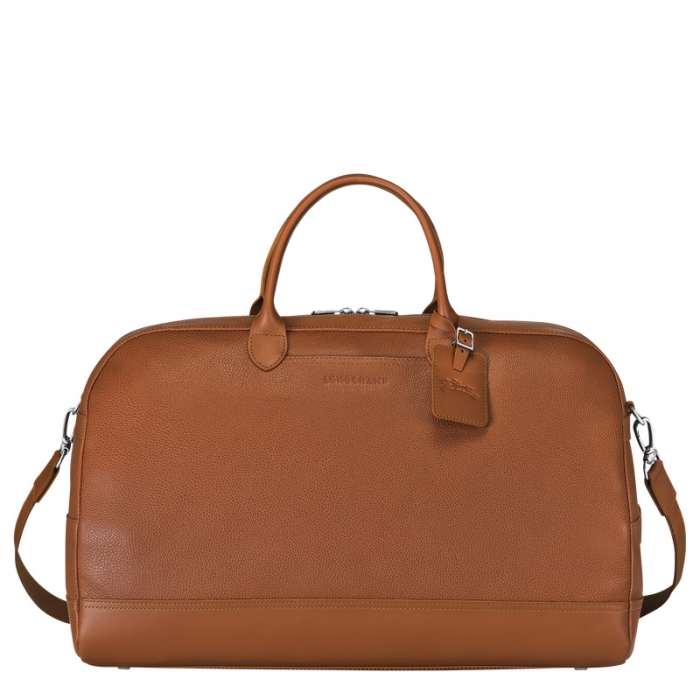 Longchamp Women's Le Foulonné L Travel bag Caramel - Leather | Caramel