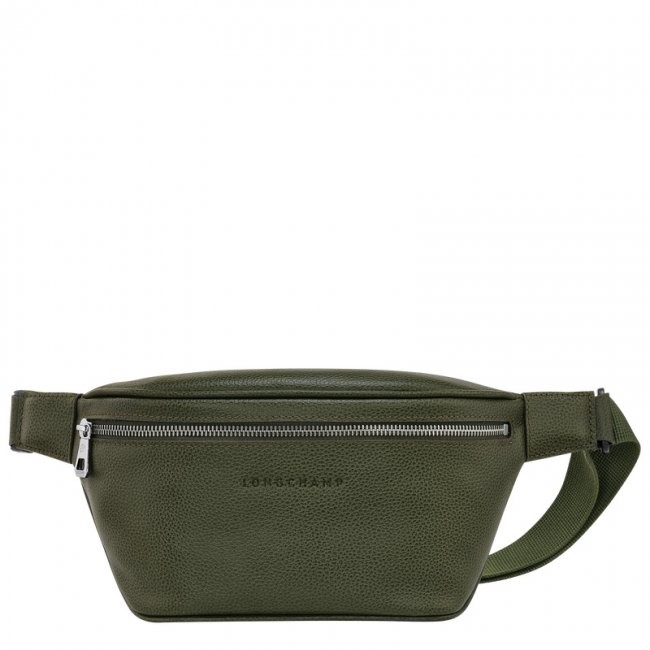 Longchamp Men's Le Foulonné M Belt bag Khaki - Leather | Khaki