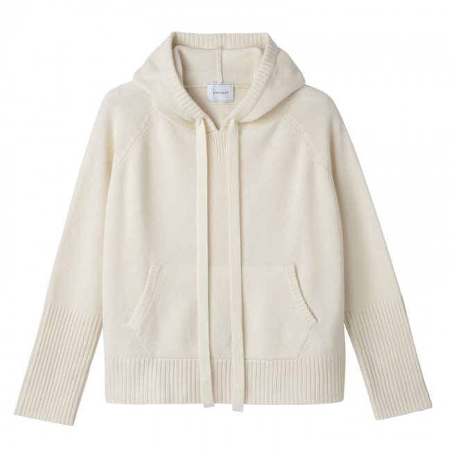 Longchamp Women's Hoodie jumper Ecru - Knit | Ecru