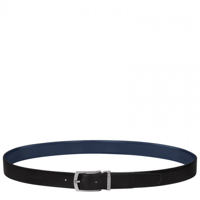 Longchamp Men's Delta Box Black/Navy - Leather | Black/Navy