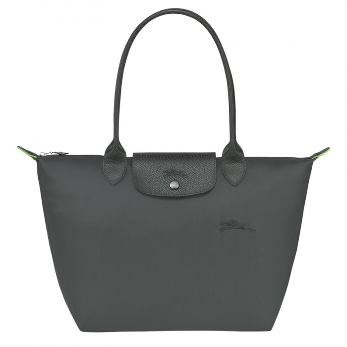 Longchamp Women's Le Pliage Green M Tote bag Graphite - Recycled canvas | Graphite
