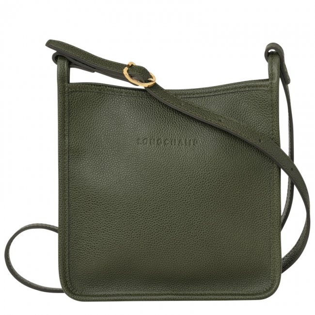 Longchamp Women's Le Foulonné S Crossbody bag Khaki - Leather | Khaki