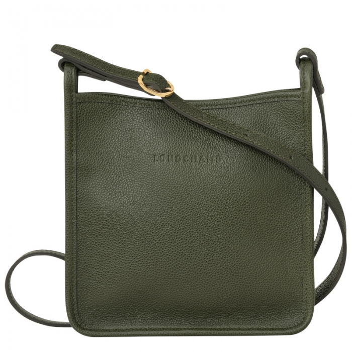 Longchamp Women's Le Foulonné S Crossbody bag Khaki - Leather | Khaki
