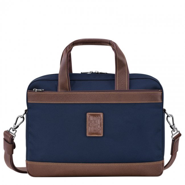 Longchamp Men's Boxford S Briefcase Blue - Recycled canvas | Blue