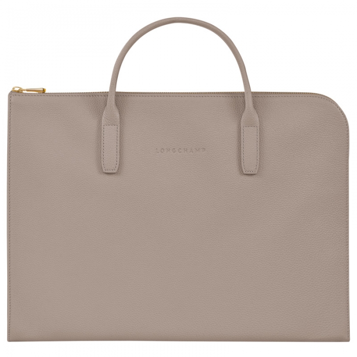 Longchamp Men's Le Foulonné S Briefcase Turtledove - Leather | Turtledove