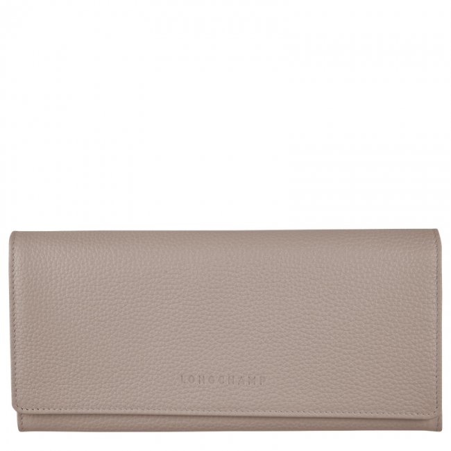 Longchamp Women's Le Foulonné Continental wallet Turtledove - Leather | Turtledove