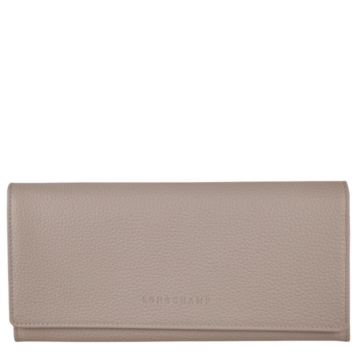 Longchamp Women's Le Foulonné Continental wallet Turtledove - Leather | Turtledove