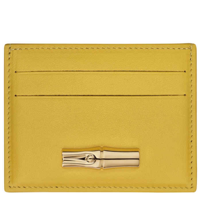 Longchamp Women's Le Roseau Card holder Ginger - Leather | Ginger