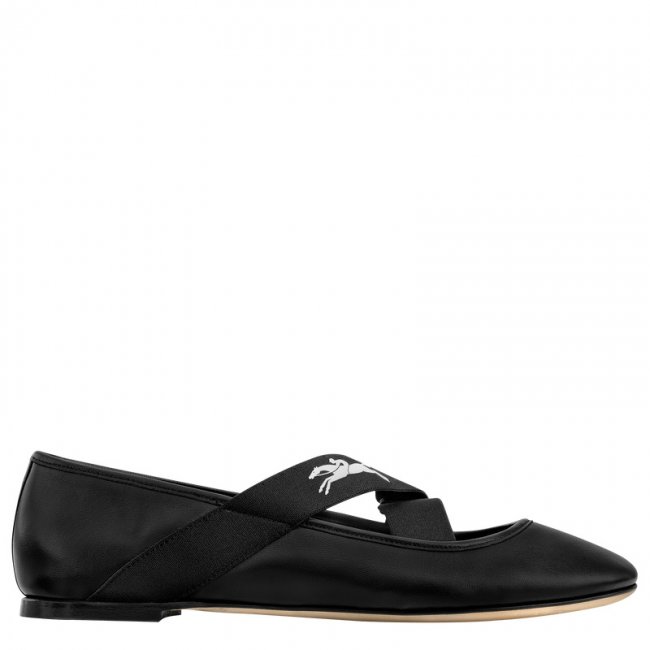 Longchamp Women's Energy Ballerinas Black - Leather | Black