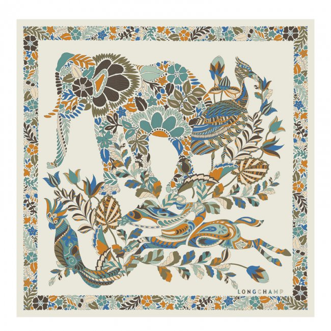Longchamp Women's Forêt Silk scarf 50 Paper - OTHER | Paper